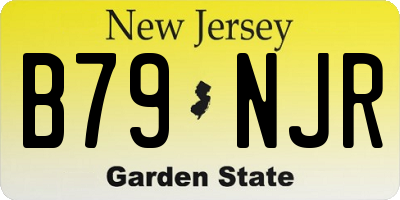NJ license plate B79NJR