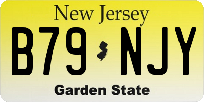 NJ license plate B79NJY