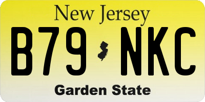 NJ license plate B79NKC