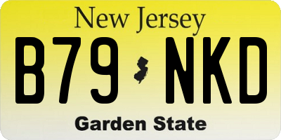 NJ license plate B79NKD