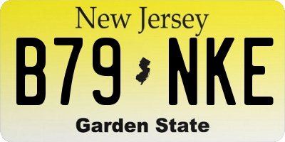 NJ license plate B79NKE