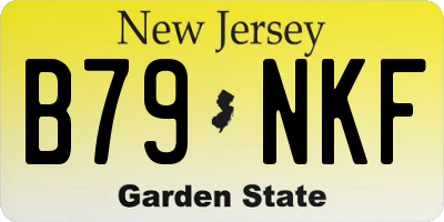 NJ license plate B79NKF