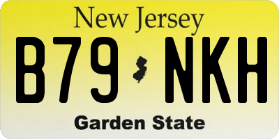 NJ license plate B79NKH