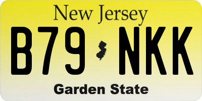 NJ license plate B79NKK