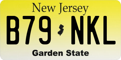 NJ license plate B79NKL