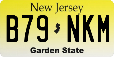 NJ license plate B79NKM