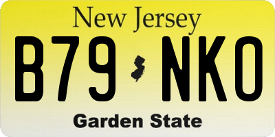 NJ license plate B79NKO
