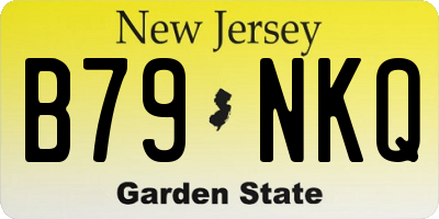 NJ license plate B79NKQ