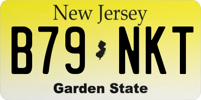NJ license plate B79NKT
