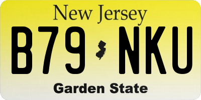 NJ license plate B79NKU