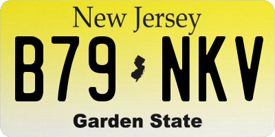NJ license plate B79NKV