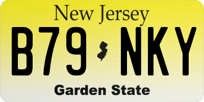 NJ license plate B79NKY