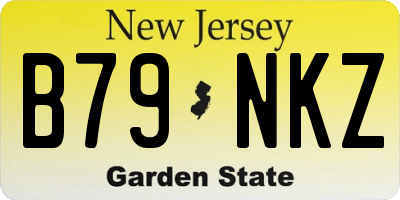 NJ license plate B79NKZ
