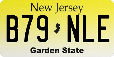 NJ license plate B79NLE