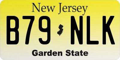 NJ license plate B79NLK