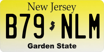 NJ license plate B79NLM