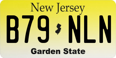 NJ license plate B79NLN