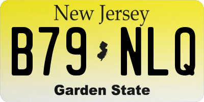 NJ license plate B79NLQ