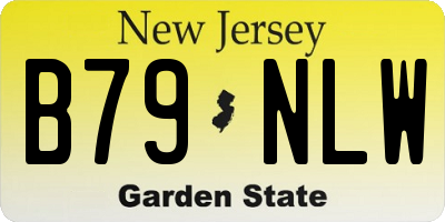 NJ license plate B79NLW