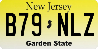 NJ license plate B79NLZ