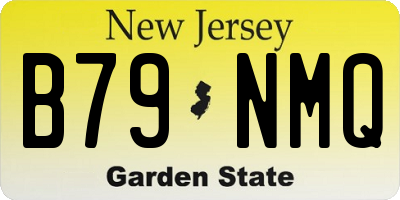 NJ license plate B79NMQ
