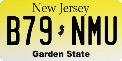 NJ license plate B79NMU