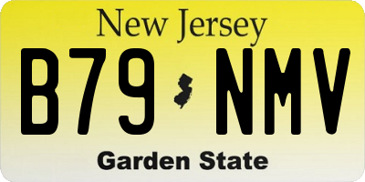 NJ license plate B79NMV