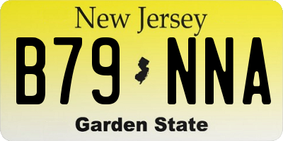 NJ license plate B79NNA