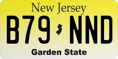 NJ license plate B79NND