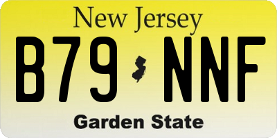 NJ license plate B79NNF