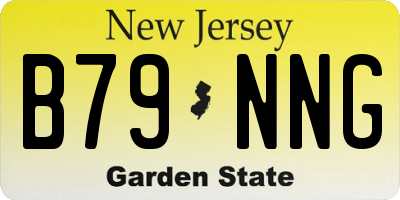 NJ license plate B79NNG