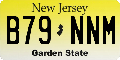 NJ license plate B79NNM
