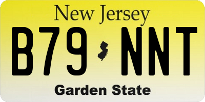 NJ license plate B79NNT