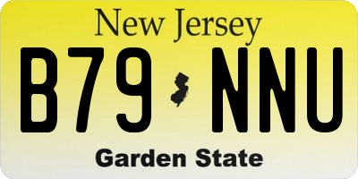 NJ license plate B79NNU