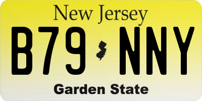 NJ license plate B79NNY