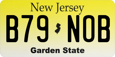 NJ license plate B79NOB