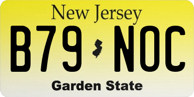 NJ license plate B79NOC