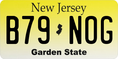 NJ license plate B79NOG