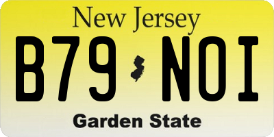 NJ license plate B79NOI