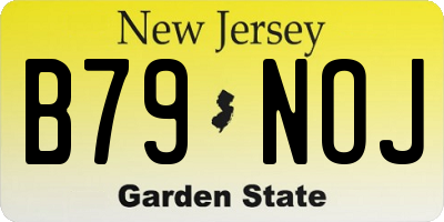 NJ license plate B79NOJ