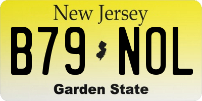 NJ license plate B79NOL