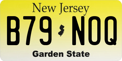 NJ license plate B79NOQ