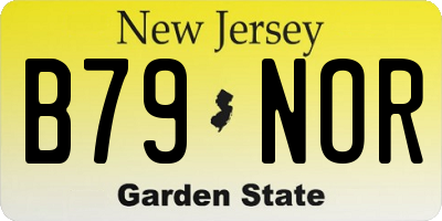 NJ license plate B79NOR