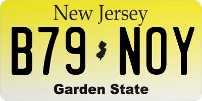 NJ license plate B79NOY