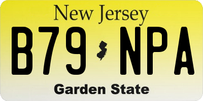 NJ license plate B79NPA