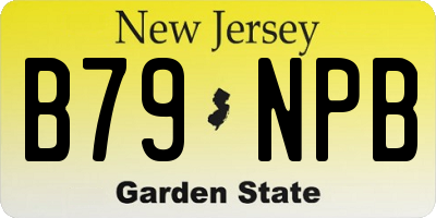 NJ license plate B79NPB