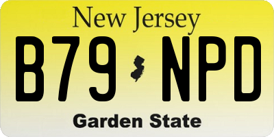 NJ license plate B79NPD