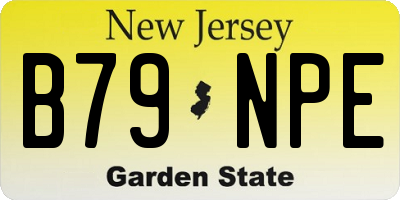 NJ license plate B79NPE