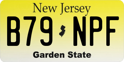 NJ license plate B79NPF