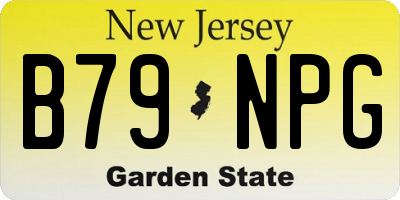 NJ license plate B79NPG